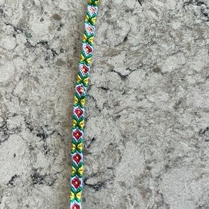 4/$14 Handmade Diamond Pattern Friendship Bracelet, Embroidery Thread, New